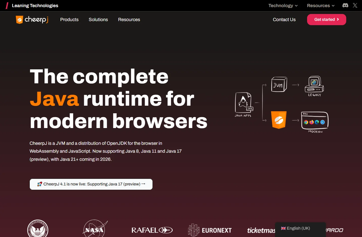 Run Java in Modern Browsers | Java to HTML5 | CheerpJ