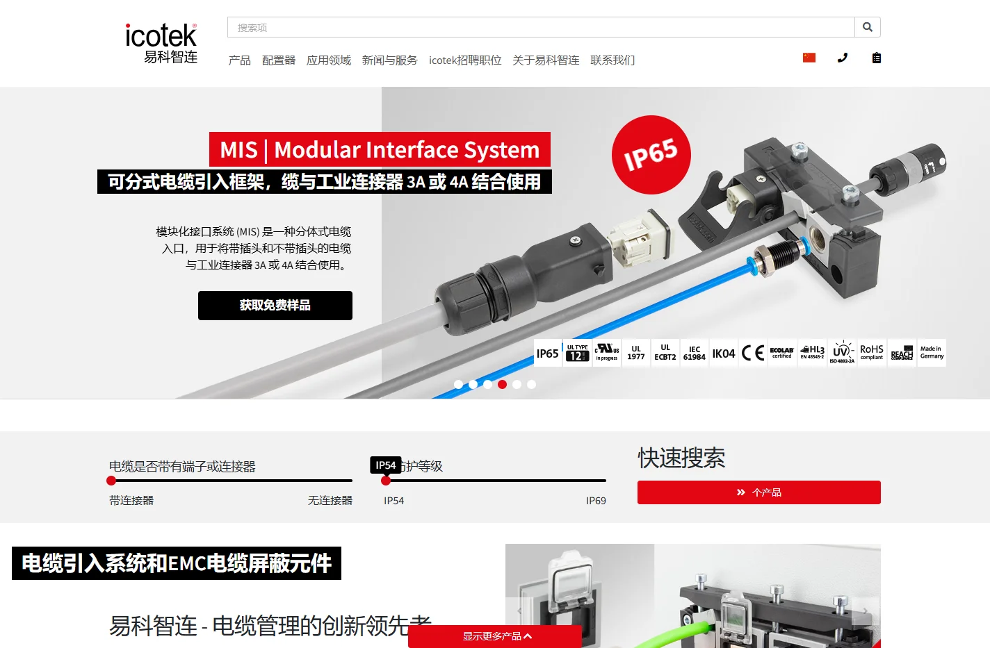 德国icotek易科智连伊克泰恪官网电缆引入系统KEL穿墙板框架底板EMC电磁屏蔽