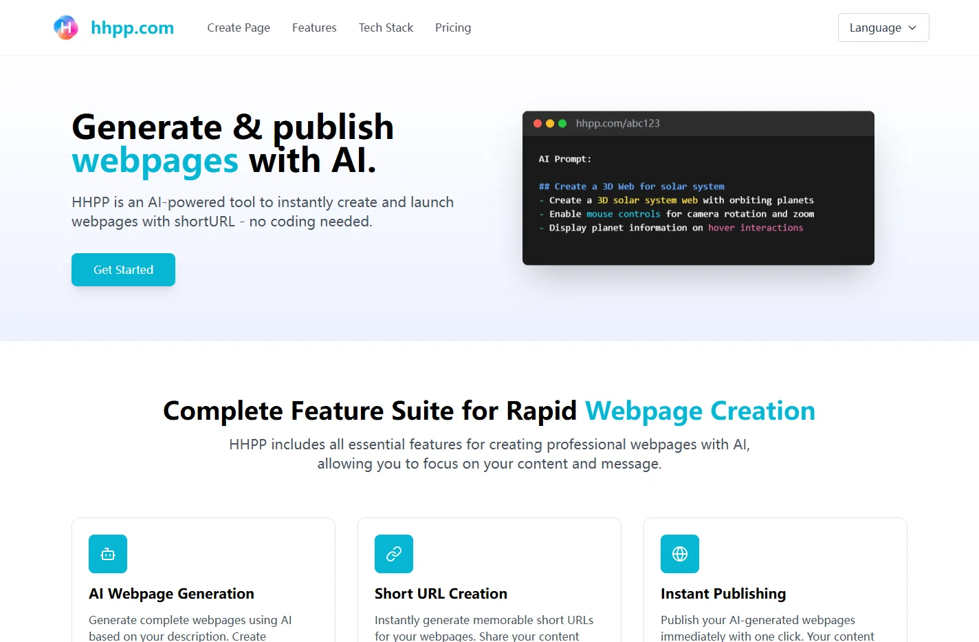 HHPP.com - Generate & publish webpages with AI.