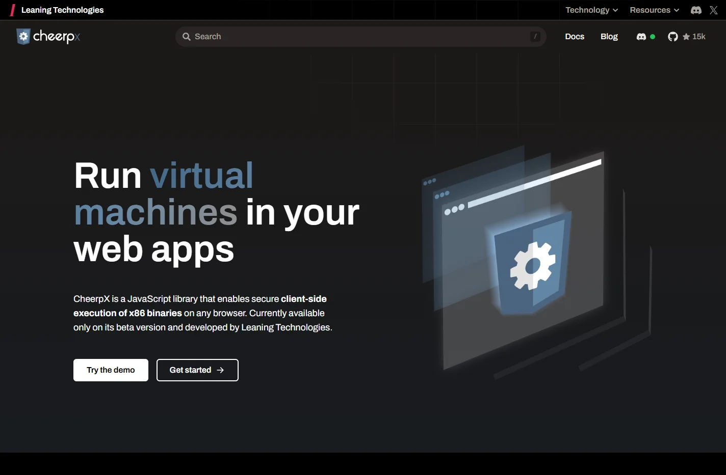 CheerpX － Virtual machines in your web app