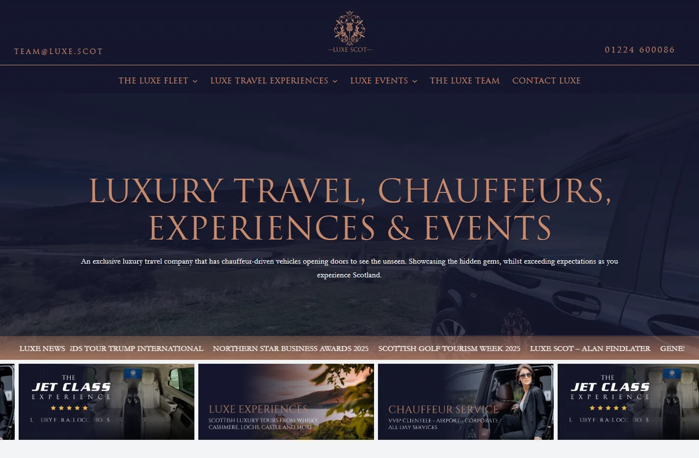 Luxury Chauffeured Travel Experience Aberdeen, Scotland