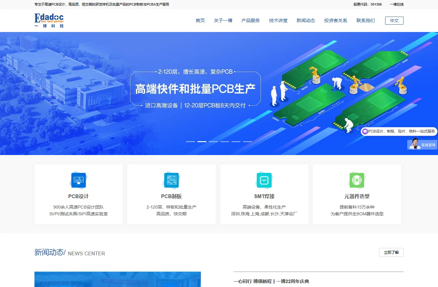 一博科技-提供PCB设计，PCB制板，SMT贴片焊接，元器件选型一站式服务