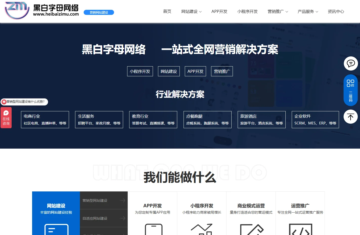 网站建设_SEO优化_网站制作_开发设计公司_黑白字母网络