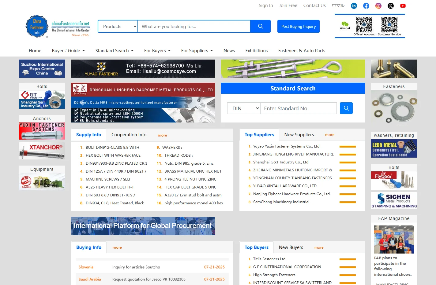 China Fastener Info - The Most Popular Fastener Media of