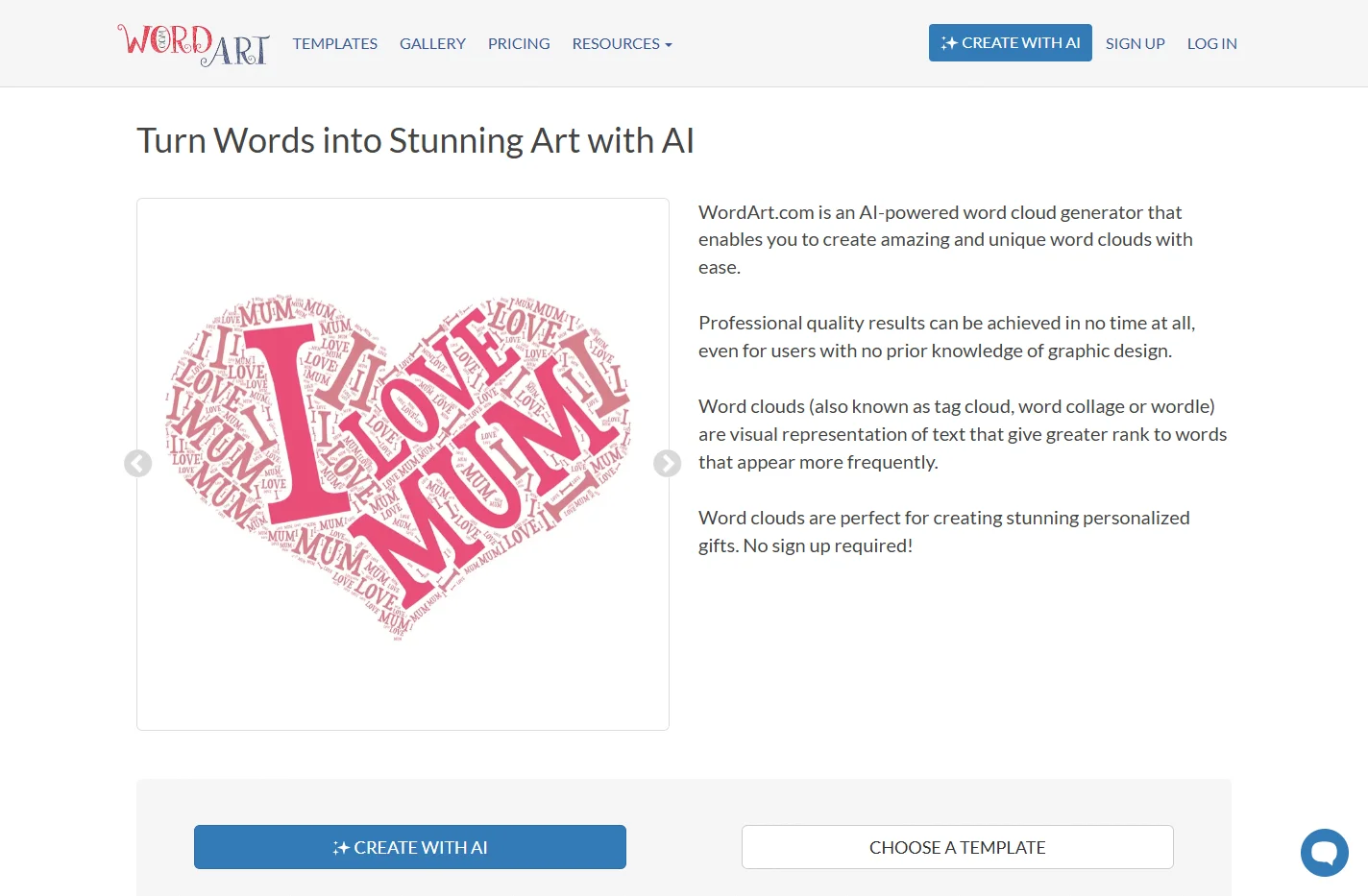 AI Word Cloud Generator | WordArt.com