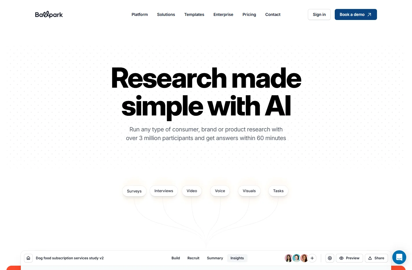 Ballpark — Research anything. Powered by AI.