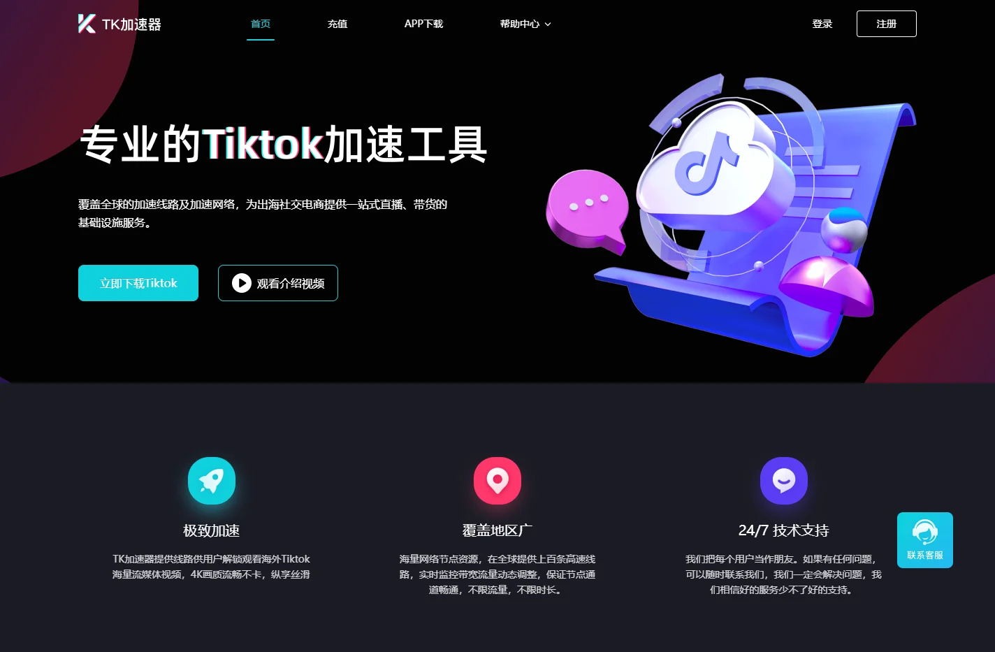 TK加速器-海外抖音国际版TikTok-TikTok直播加速专线-独享原生IP