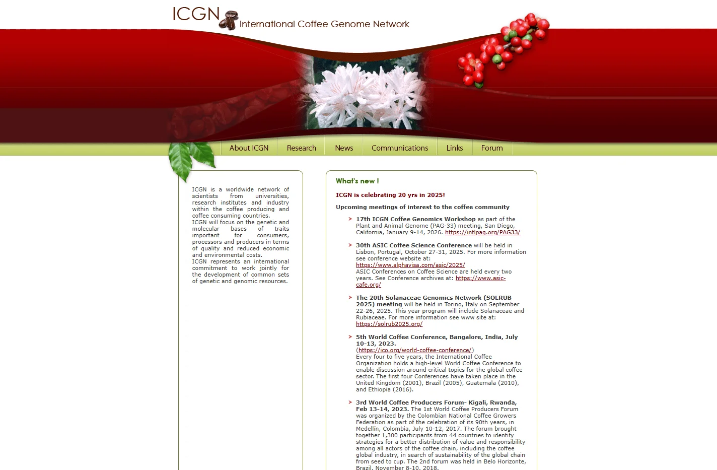 ICGN - International Coffee Genome Network