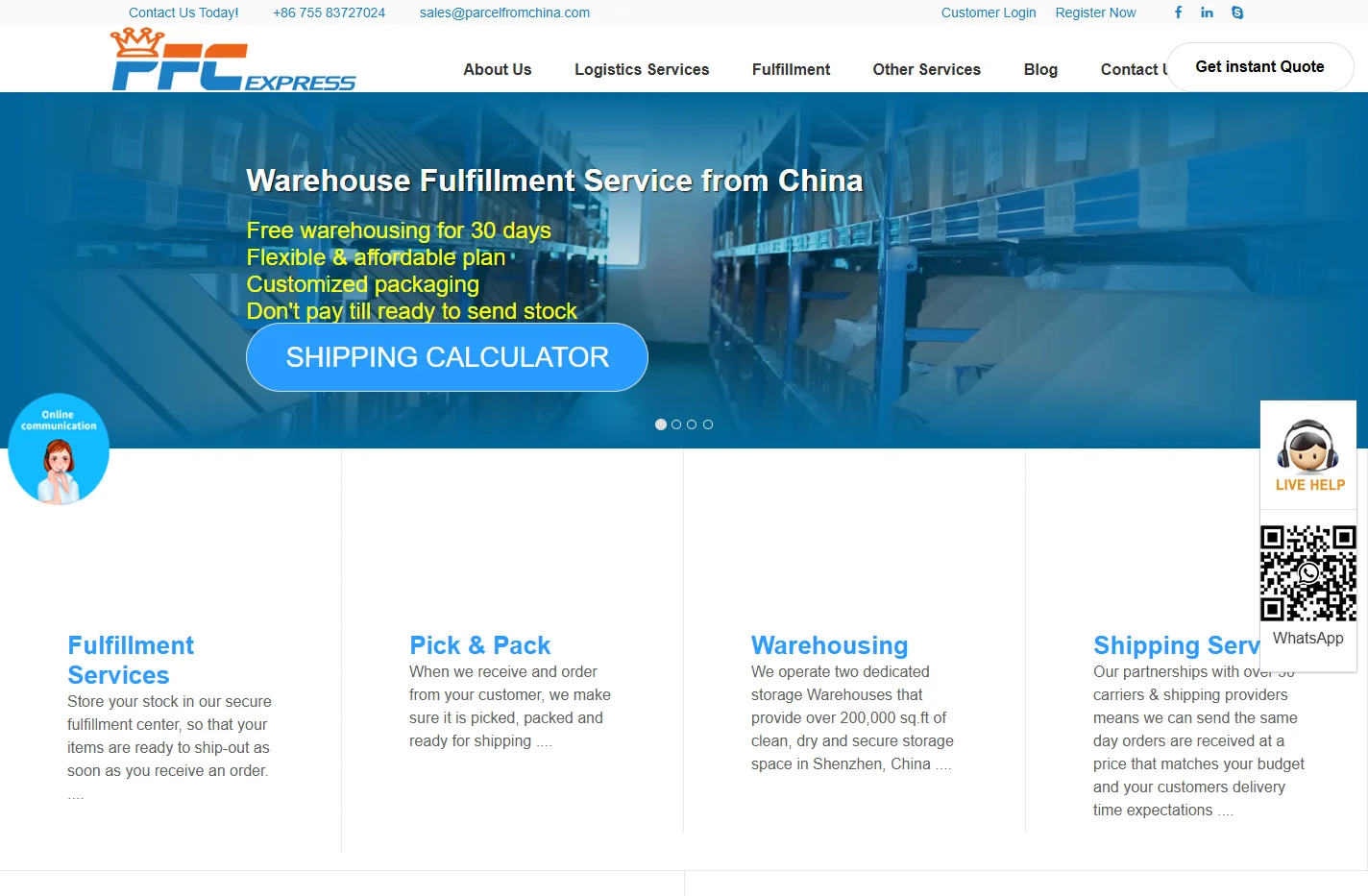 Parcel From China (PFC) - Leading Ecommerce FulFillment Serv