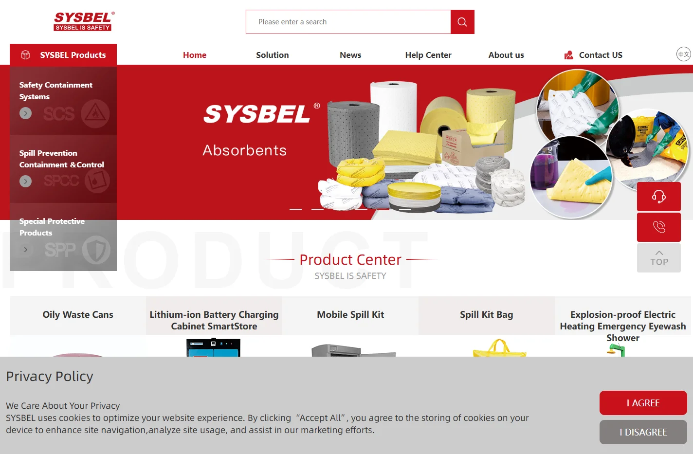 SYSBEL Chinese Manufacturer of Saftey cabinet, Spill pallet,