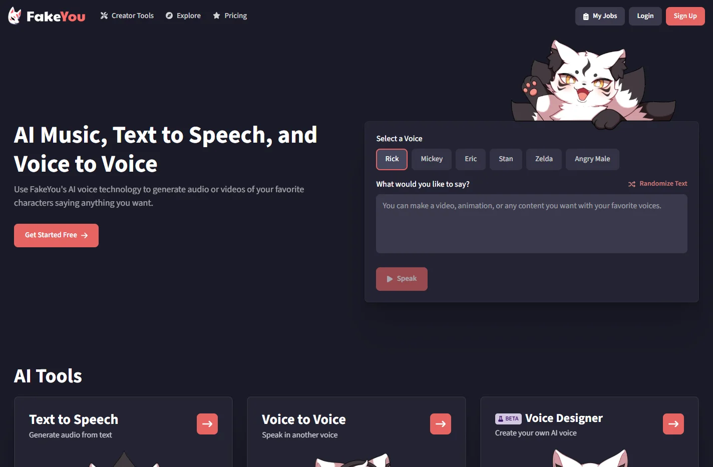 FakeYou Celebrity Voice Generator | FakeYou