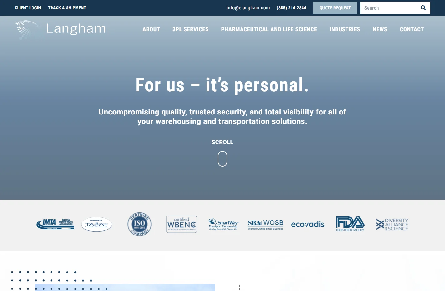 Langham Logistics 3PL Cold Chain | Pharmaceutical Storage |