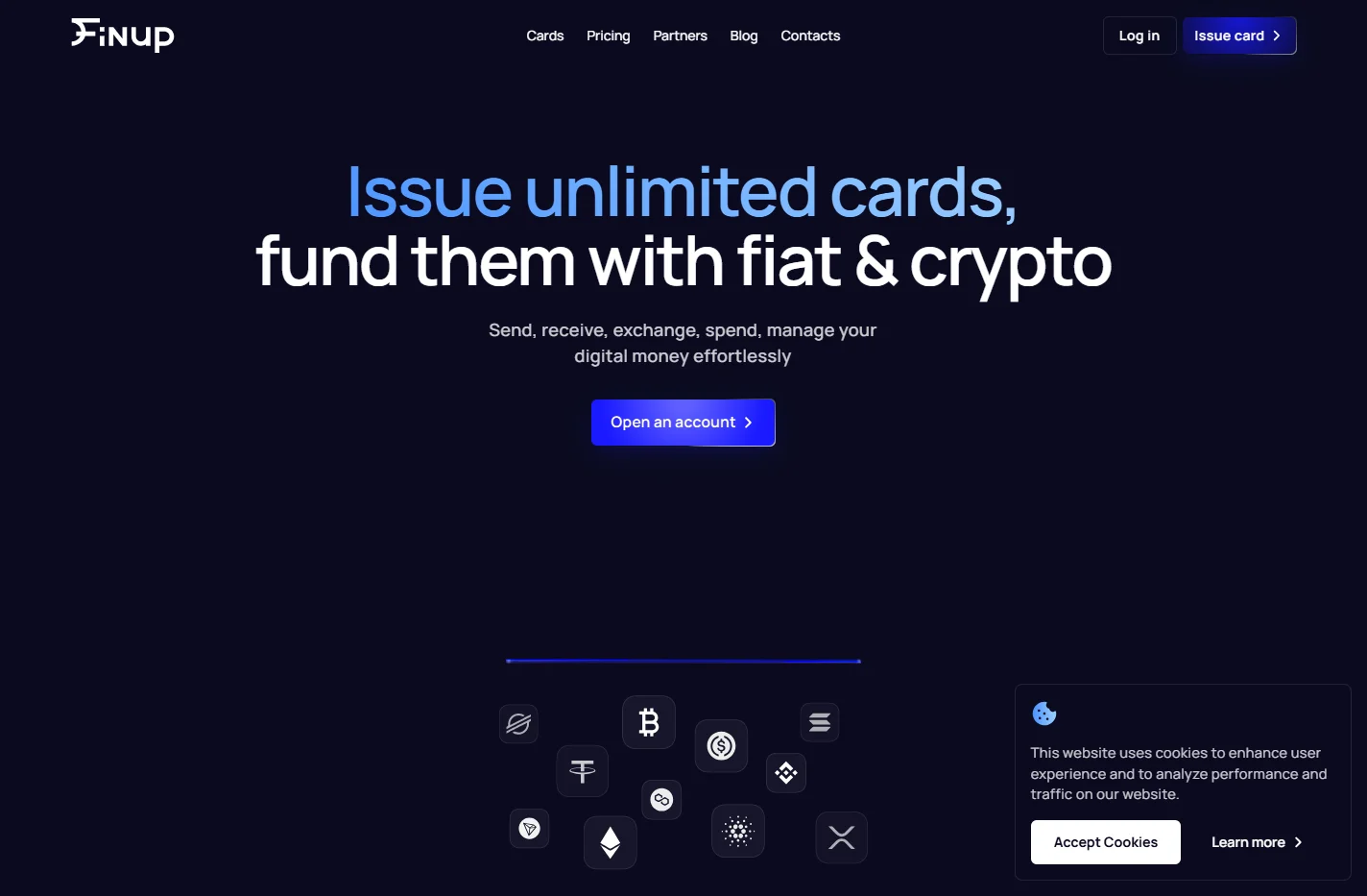 Finup — Issue unlimited cards & fund them with crypto