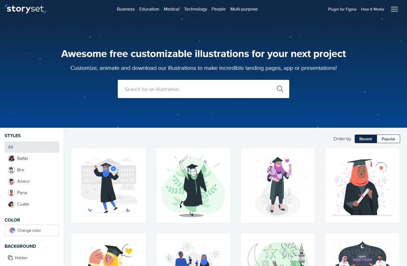 Storyset | Customize, animate and download illustration for