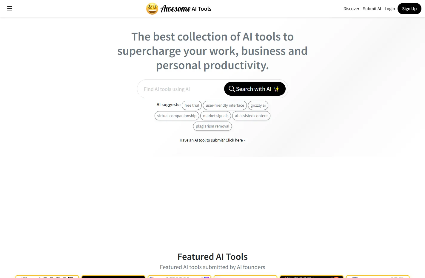 Awesome AI Tools: Best collection of AI tools from the inter
