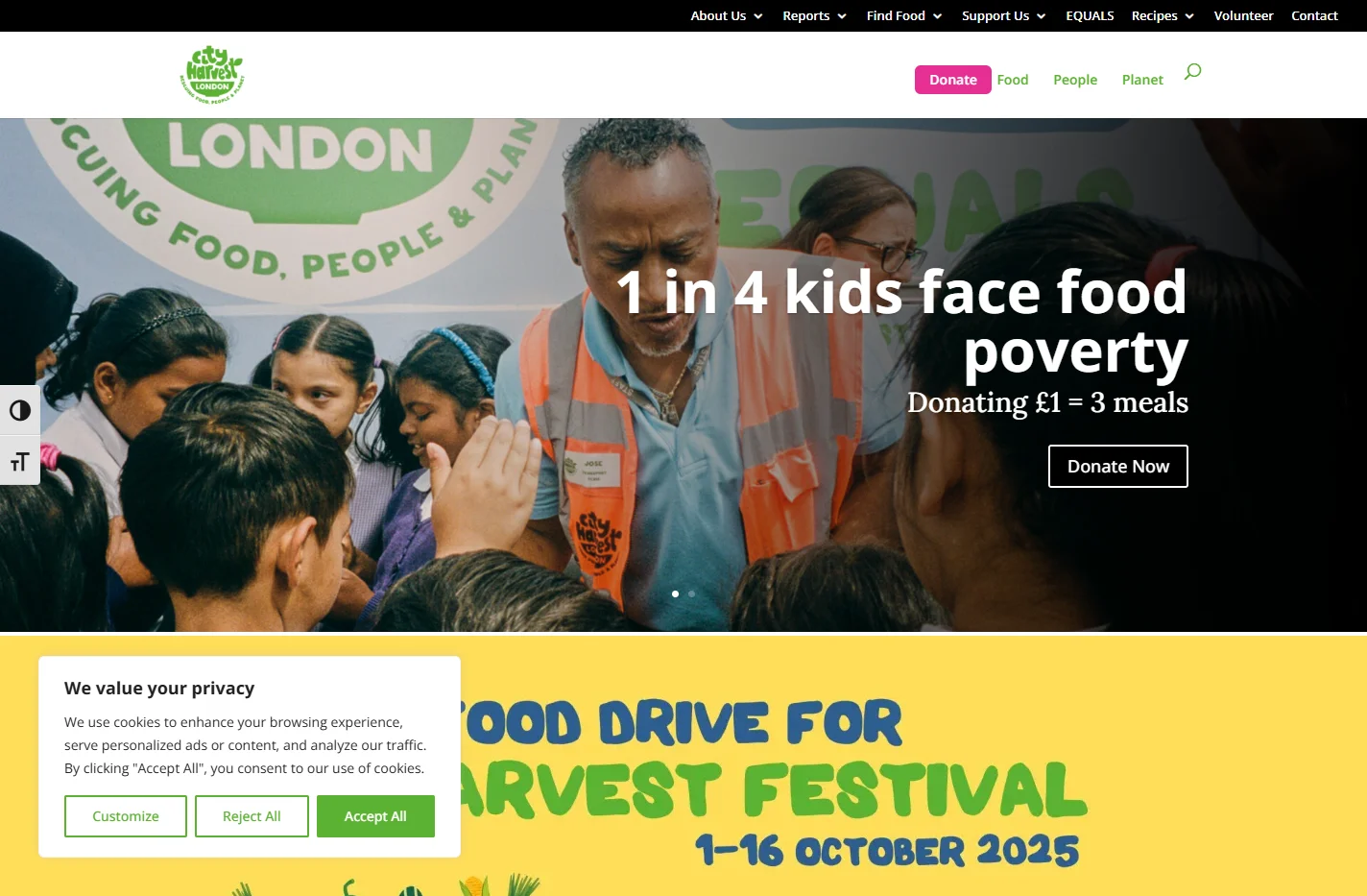 Food charity - City Harvest