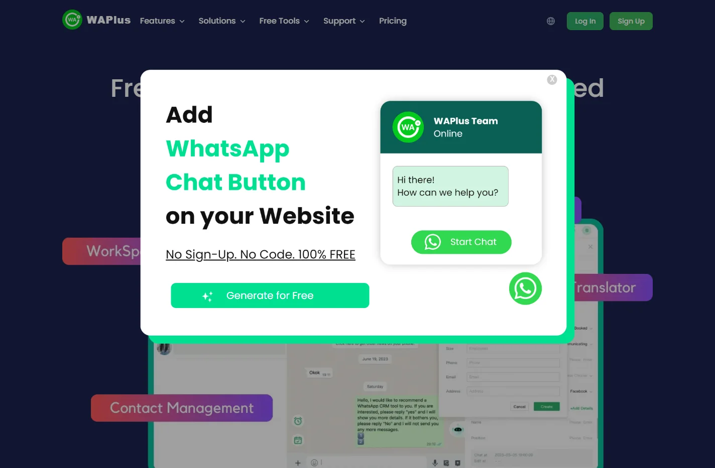 WAPlus - Free WhatsApp CRM Extension