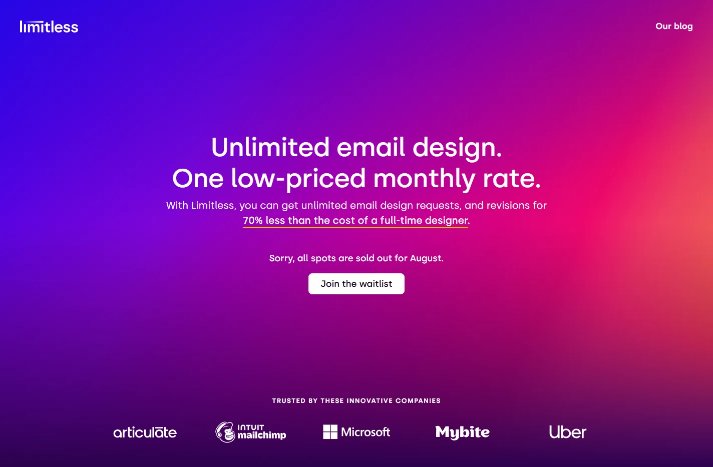 Limitless: Unlimited email design. One low-priced subscripti