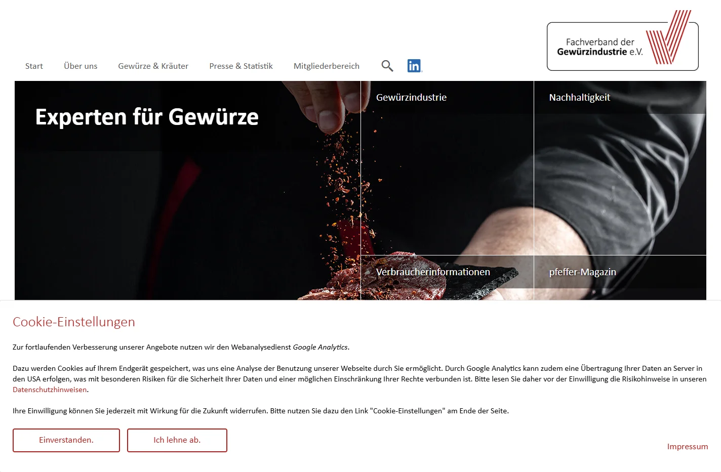 Fachverband der Gewürzindustrie e.V. - Fachverband der Gewür