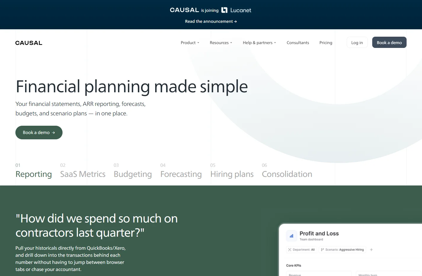 Causal: The finance platform for startups