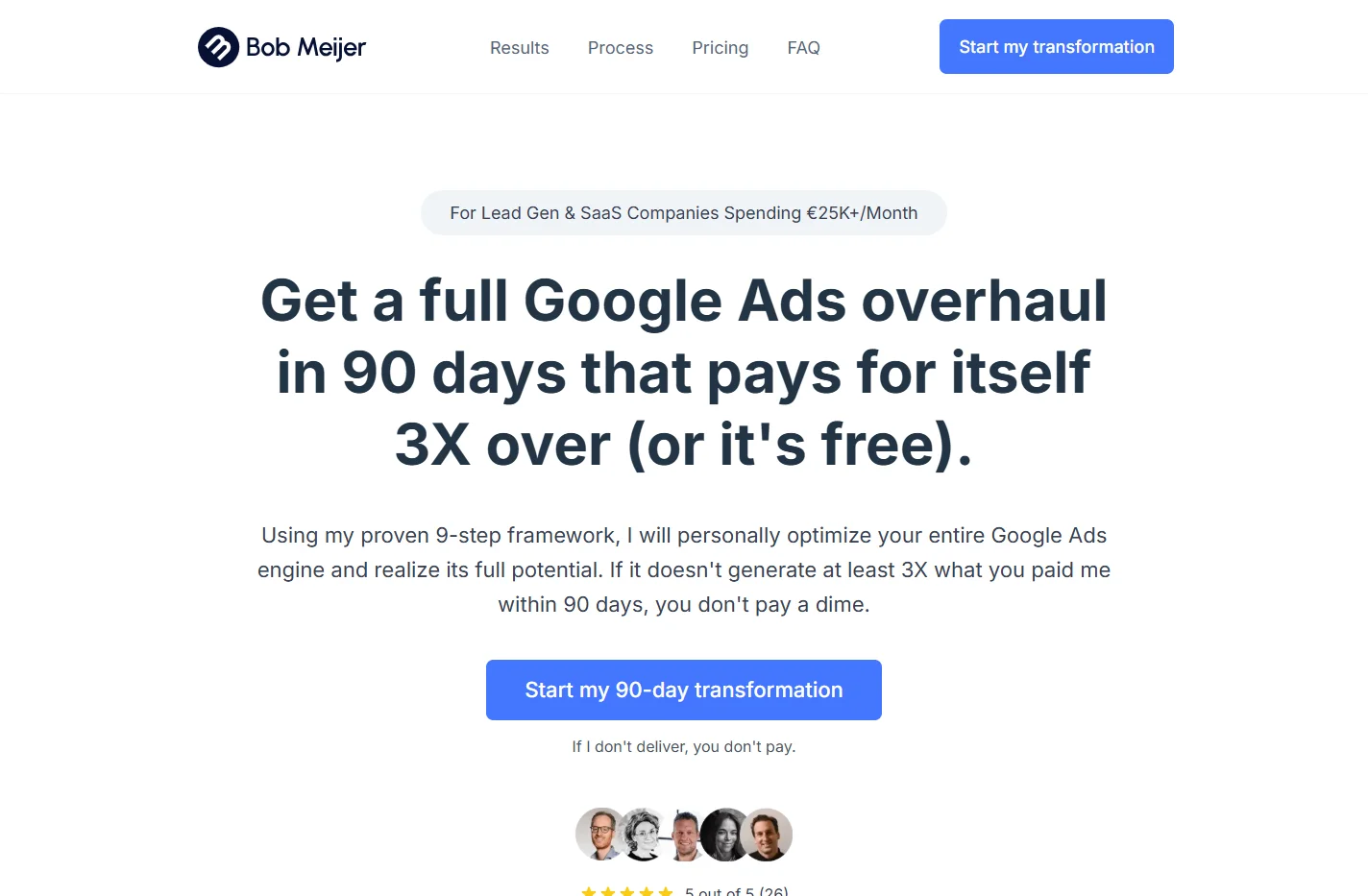 Bob Meijer | Google Ads Expert - 90-Day Transformation