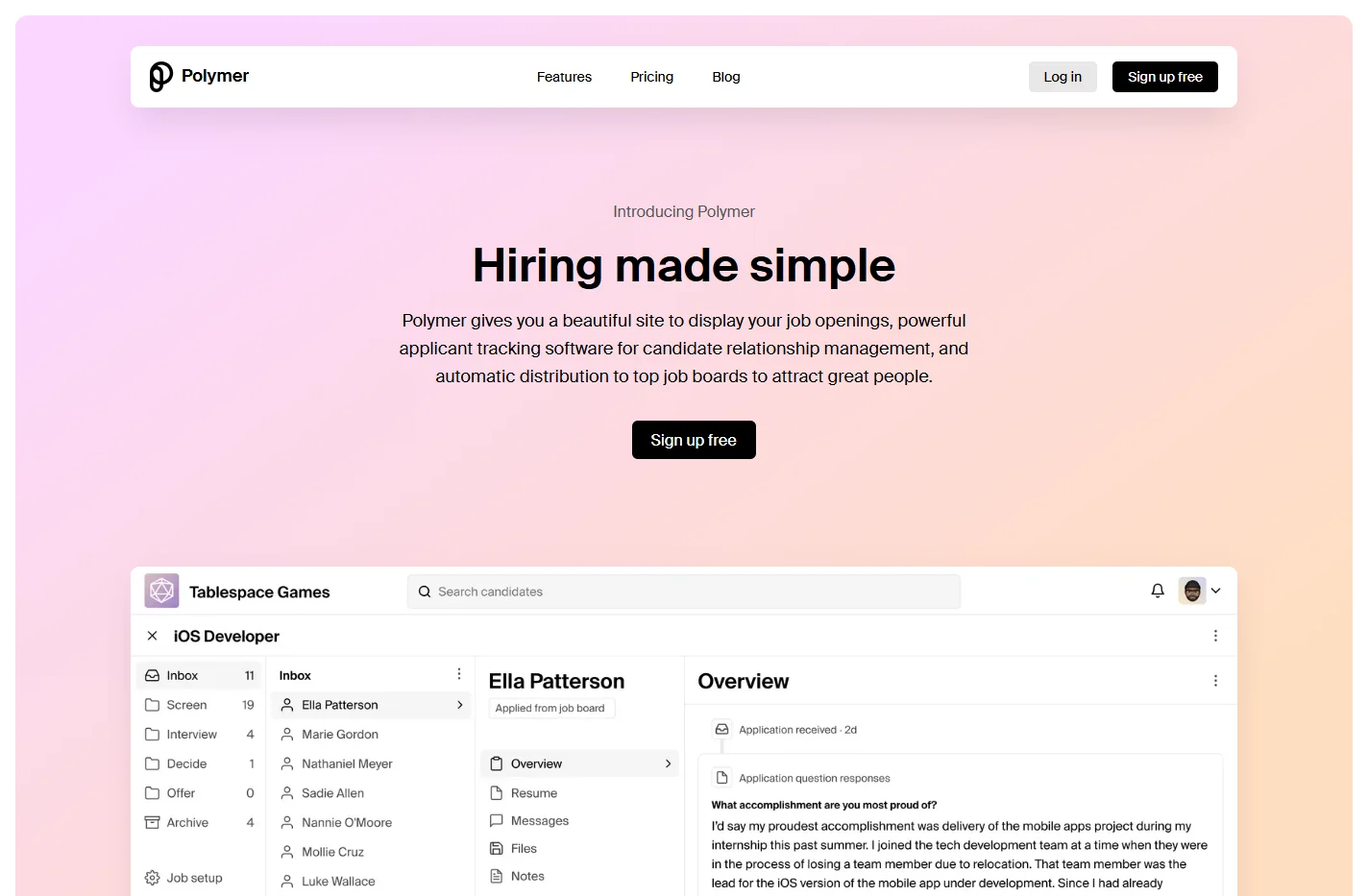 Polymer: Hiring made simple