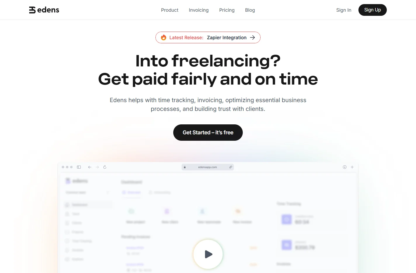 Edens – Time Tracking & Invoicing for freelancers