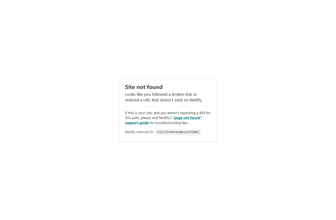 Site not found