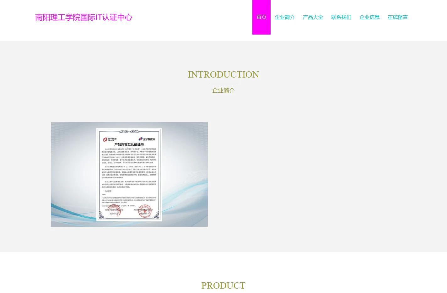南阳理工学院国际IT认证中心