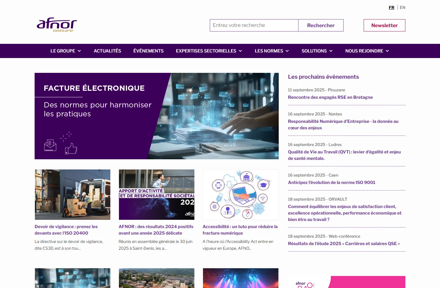 Groupe AFNOR | Les services du groupe en France et à l'inter