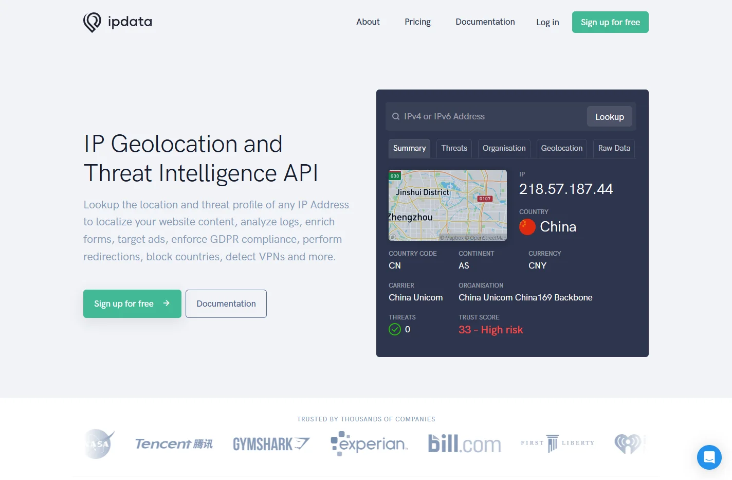 IP Geolocation API | 20B+ Requests Served - ipdata