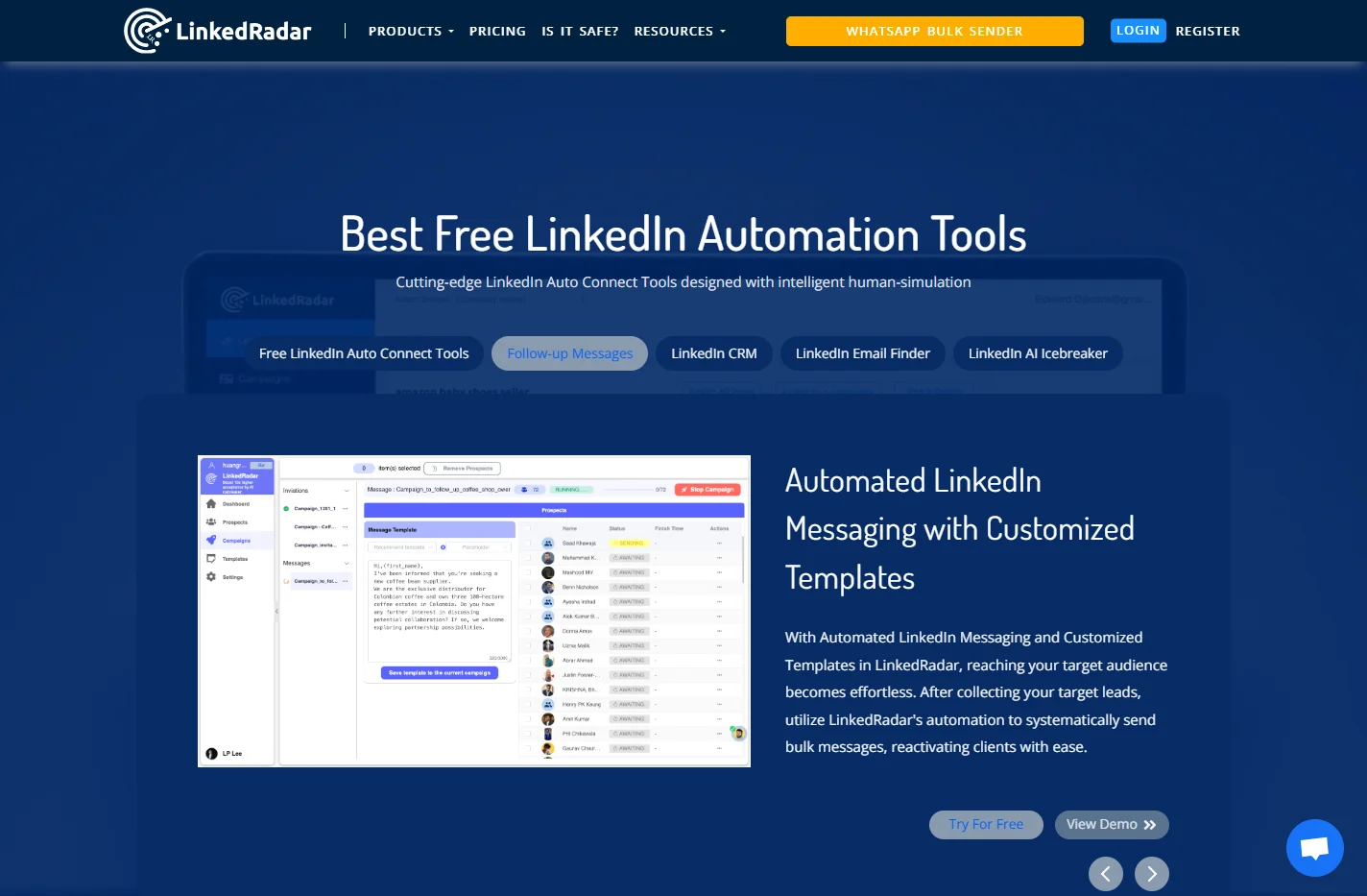 LinkedRadar - The #1 Free LinkedIn AI Tools