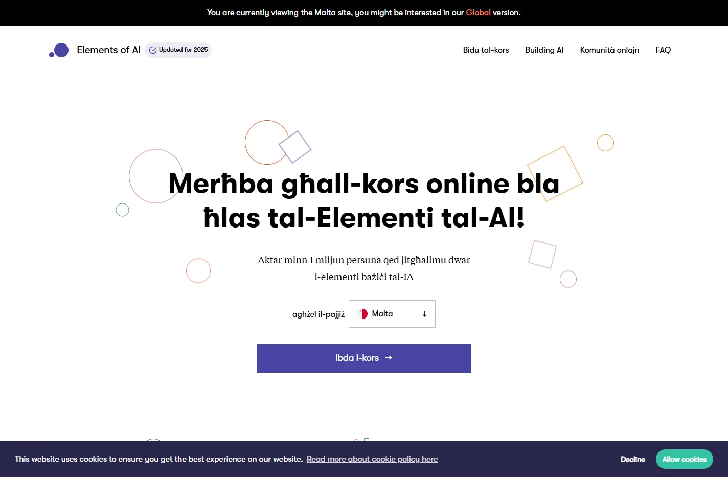 Introduzzjoni online bla ħlas għall-intelliġenza artifiċjali