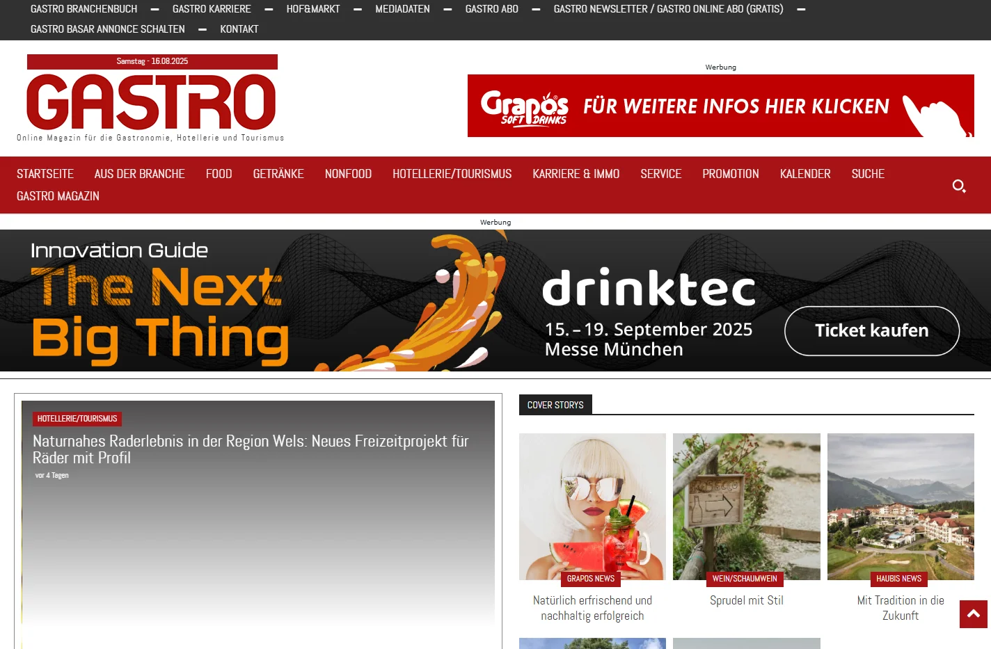 GASTRO.at - Online Magazin für Gastronomie, Hotellerie und T