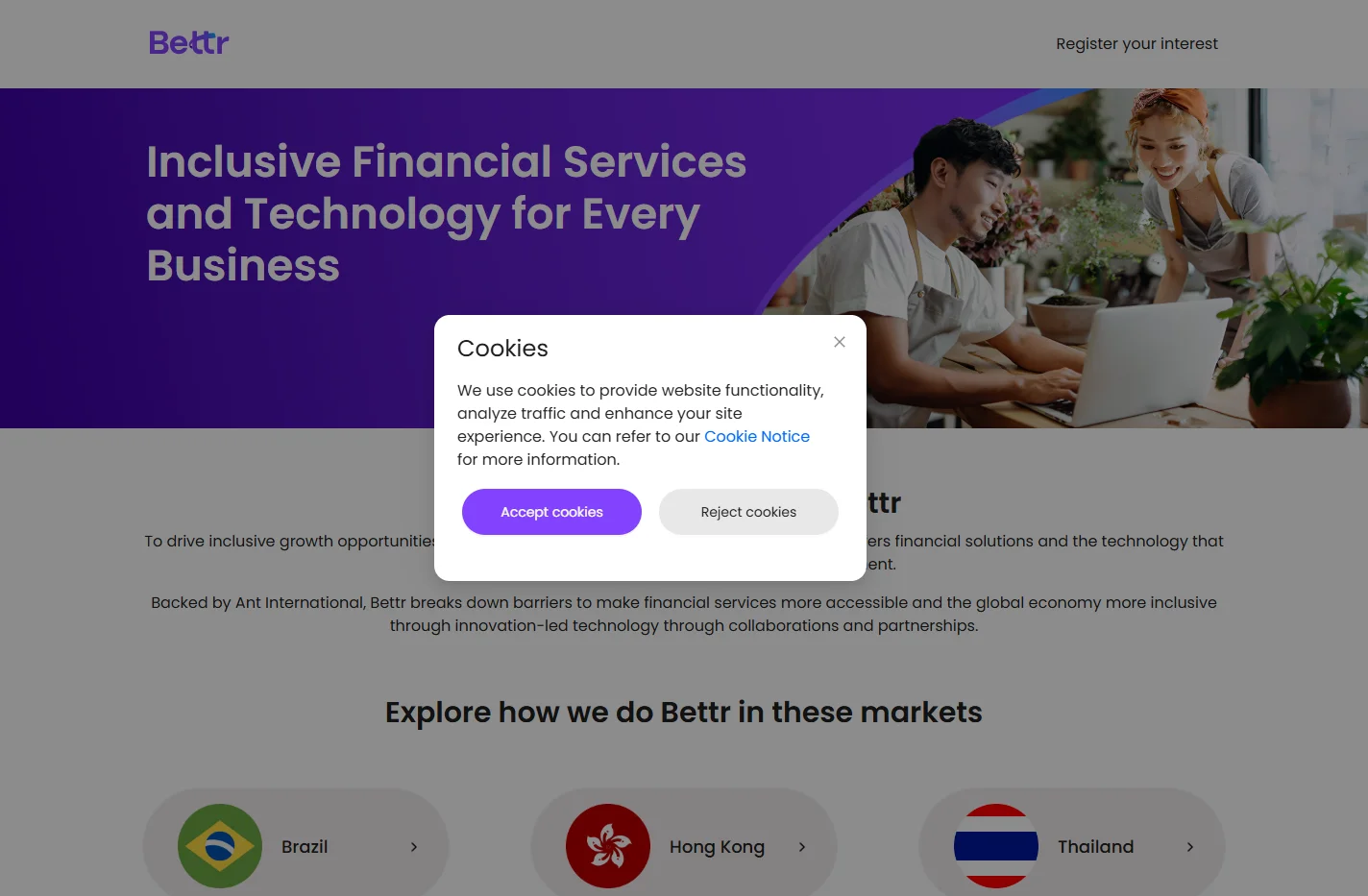 Bettr by Ant International | Inclusive Financial Services an