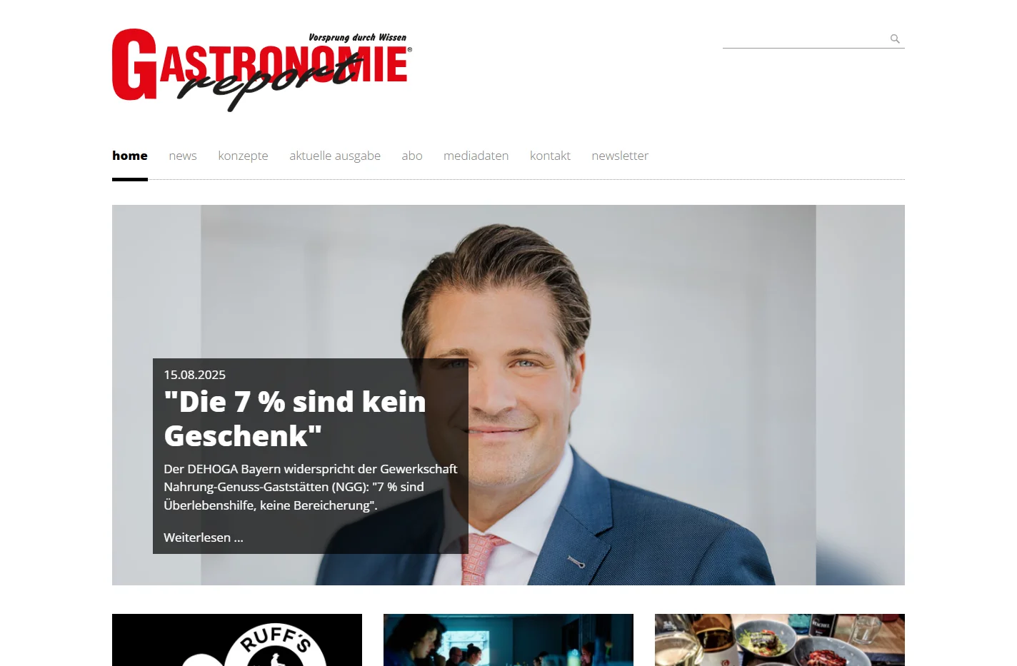 Gastronomie Report – die Fachzeitschrift für Gastronomie und