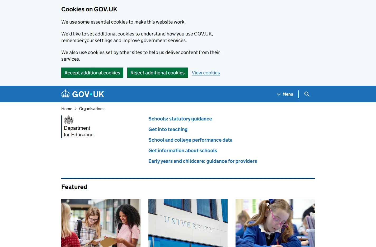 Department for Education - GOV.UK