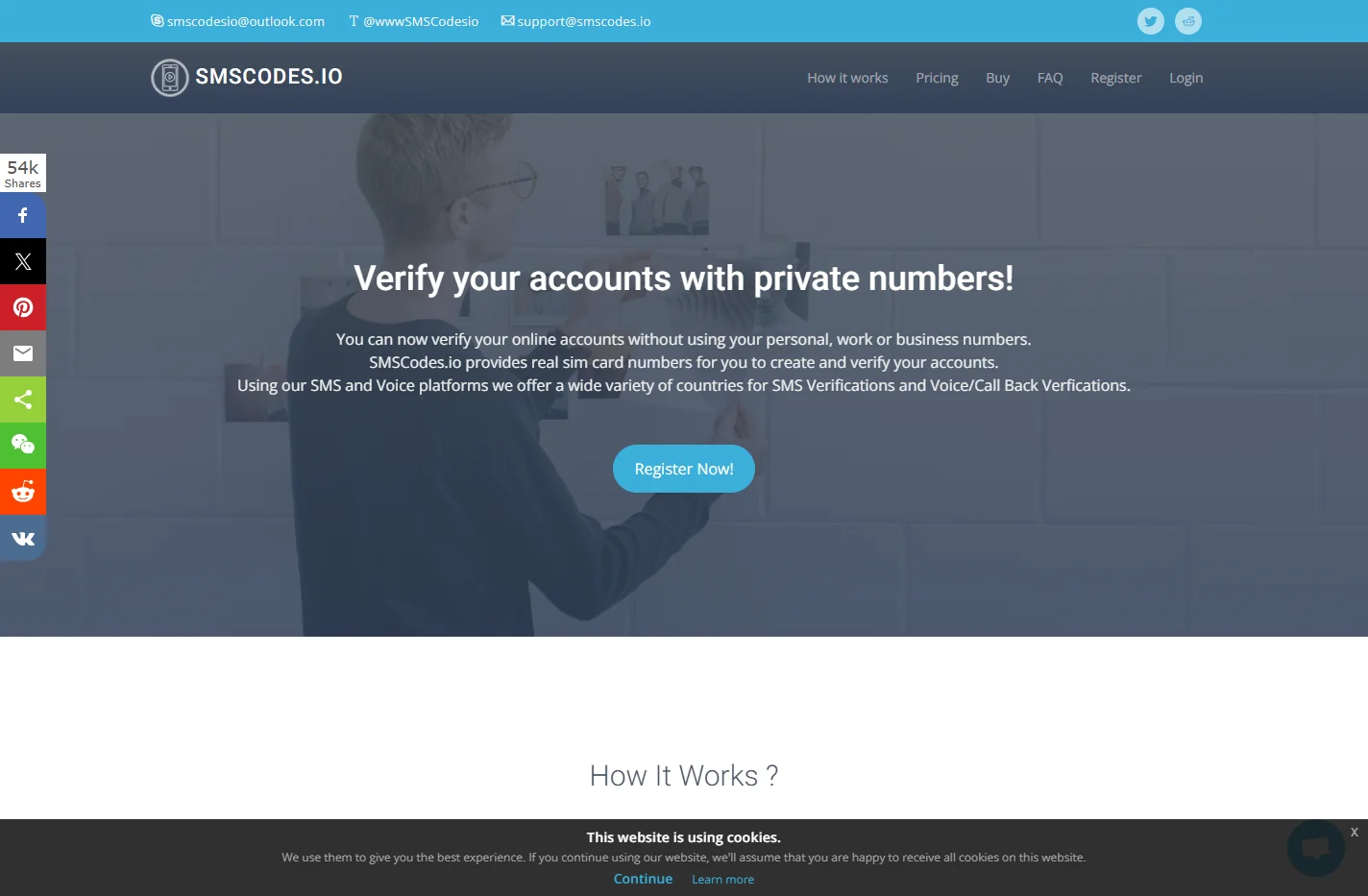 SMSCodes.io - Verification SMS - PVA Text Messages