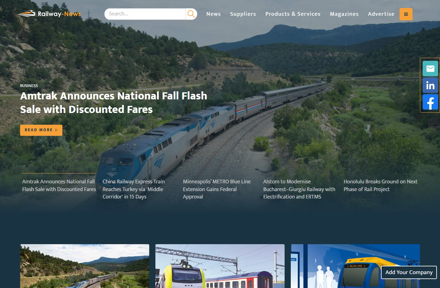 Railway-News: the leading news portal for the rail industry
