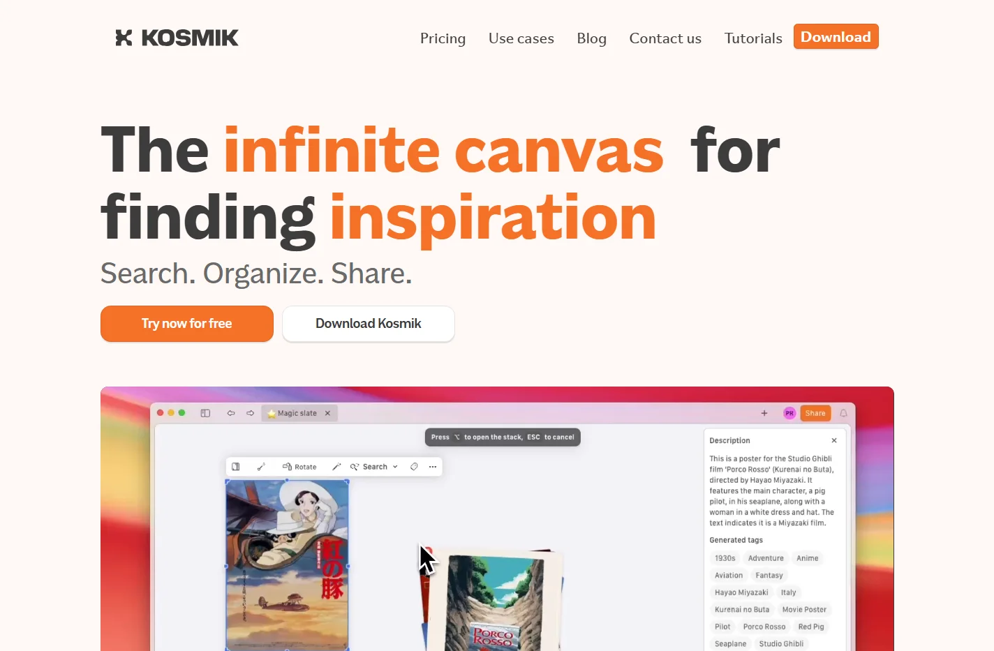 Kosmik | AI-Powered Moodboard & Infinite Canvas for Creative