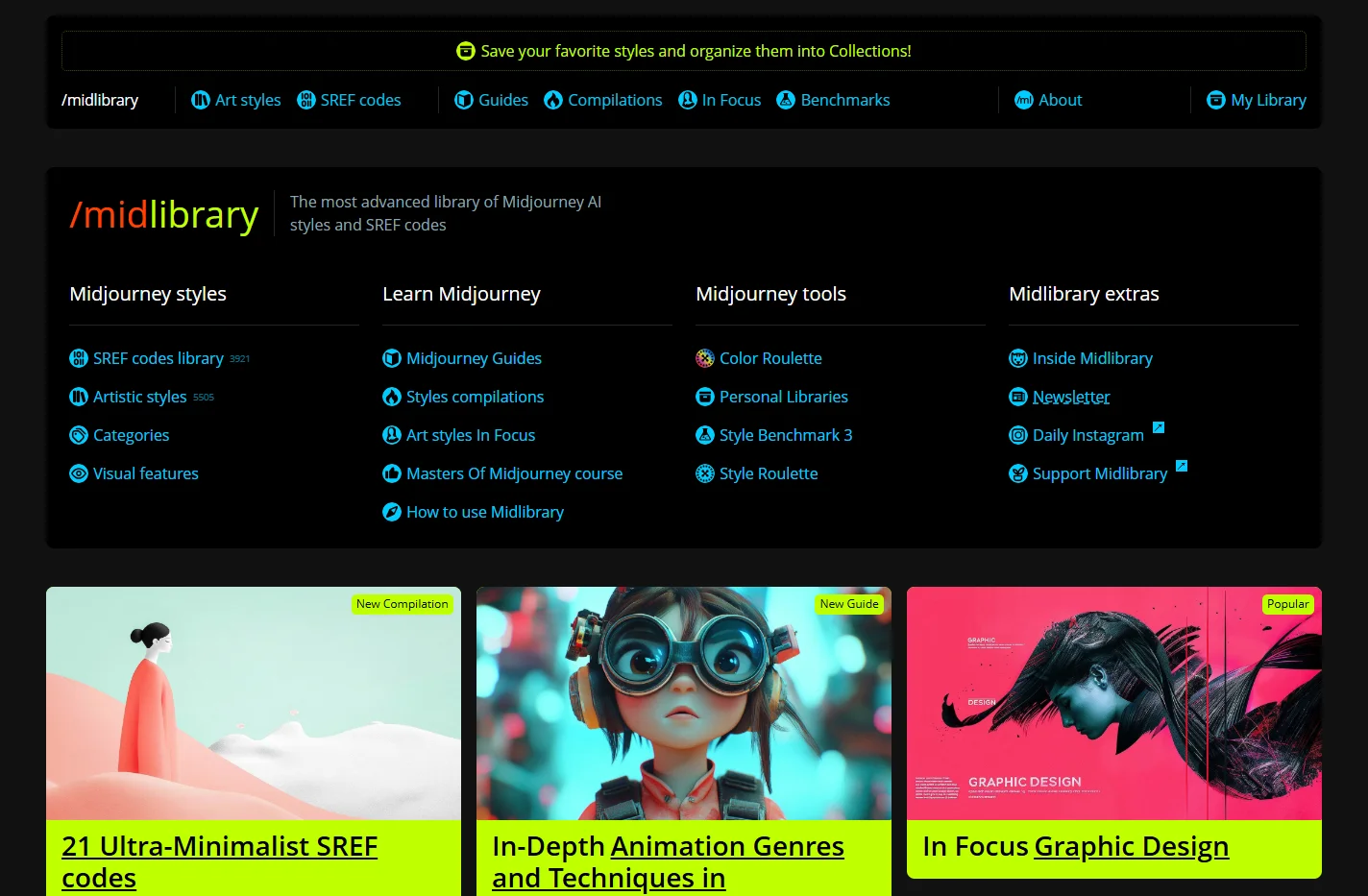 Midlibrary: Midjourney AI Styles & SREF Codes Library. Midjo
