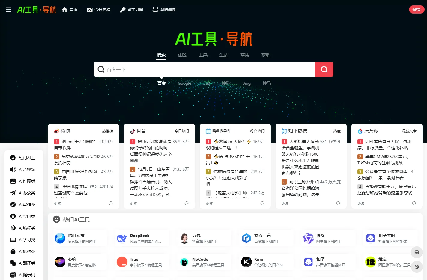 AI工具导航 | 学习AI，从这里开始！