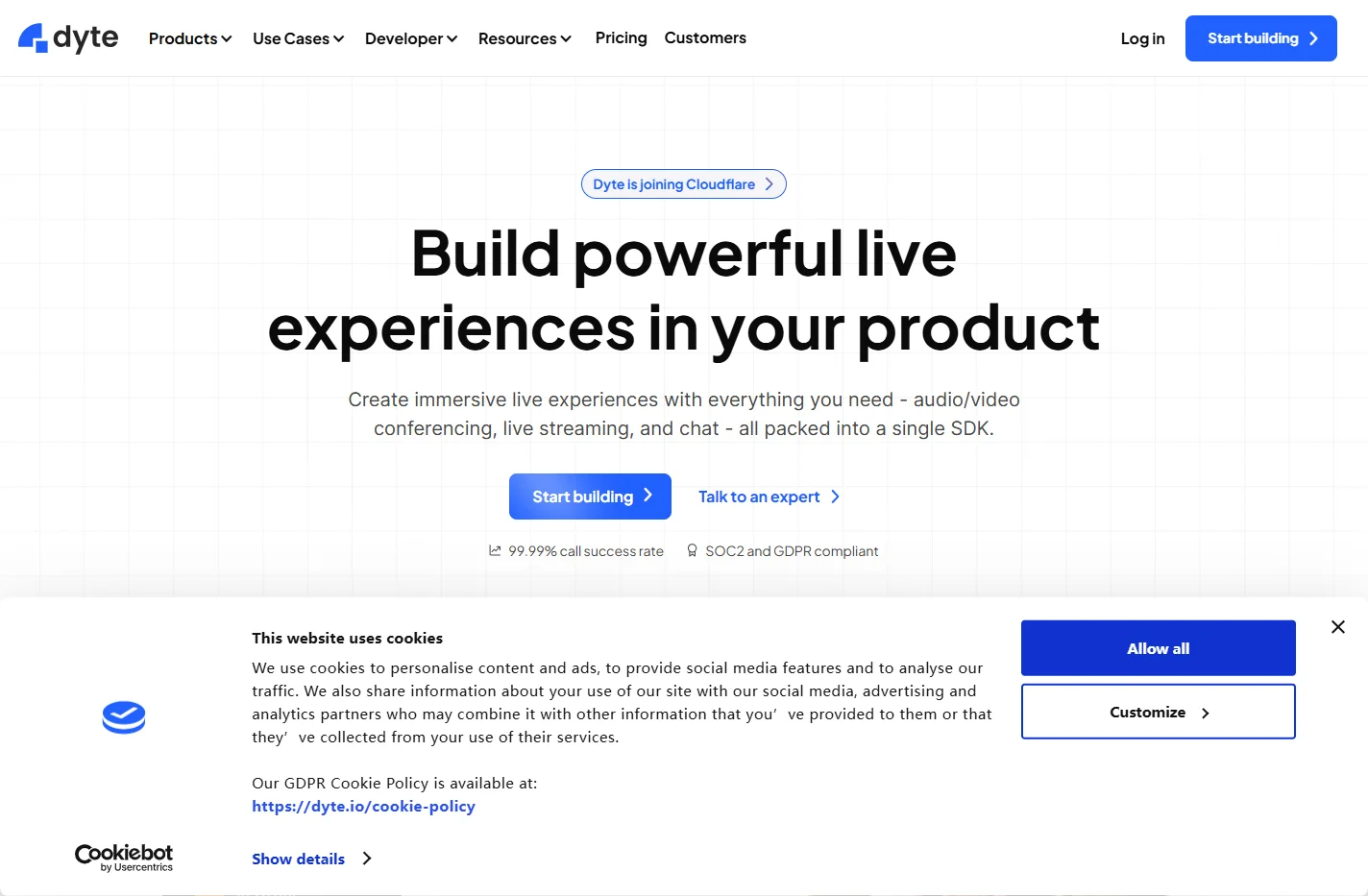 Build powerful live experiences with Dyte's SDKs