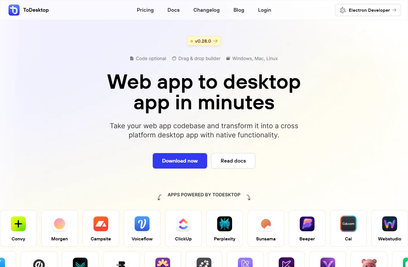 ToDesktop - Web app to desktop app in minutes