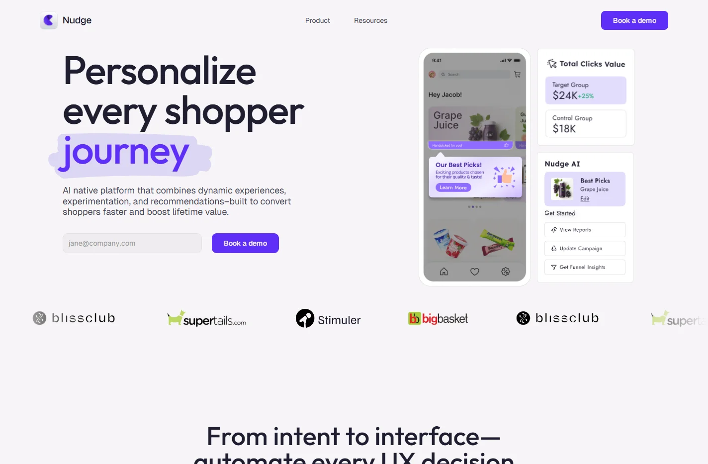Nudge | Personalized UX that adapts  to every user